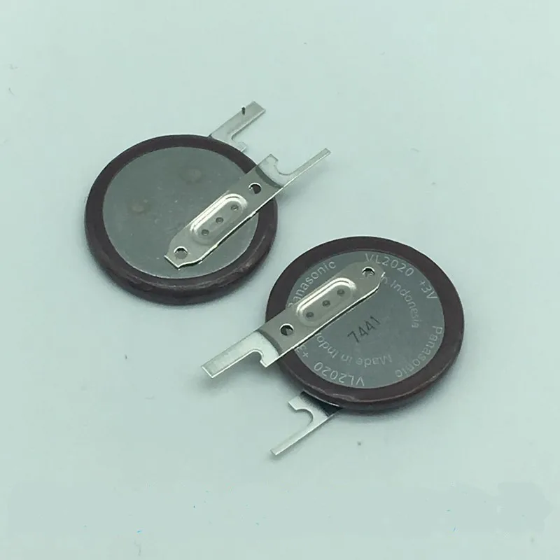 

2pcs/lot Panasonic VL2020/VCN 3V Car Key Fobs with 2 pins Rechargeable Lithium Battery Button Coin Batteries Cell for BMW VL2020