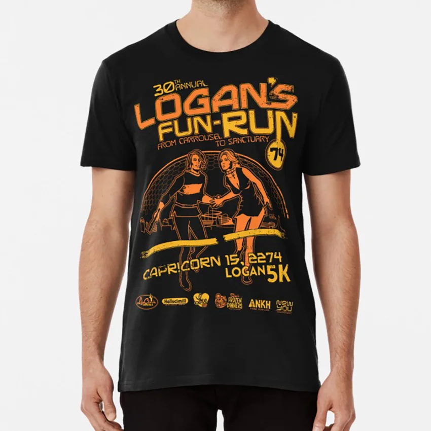 Logan's Fun-Run T shirt logans fun run sci fi retro 70s 60s future movie