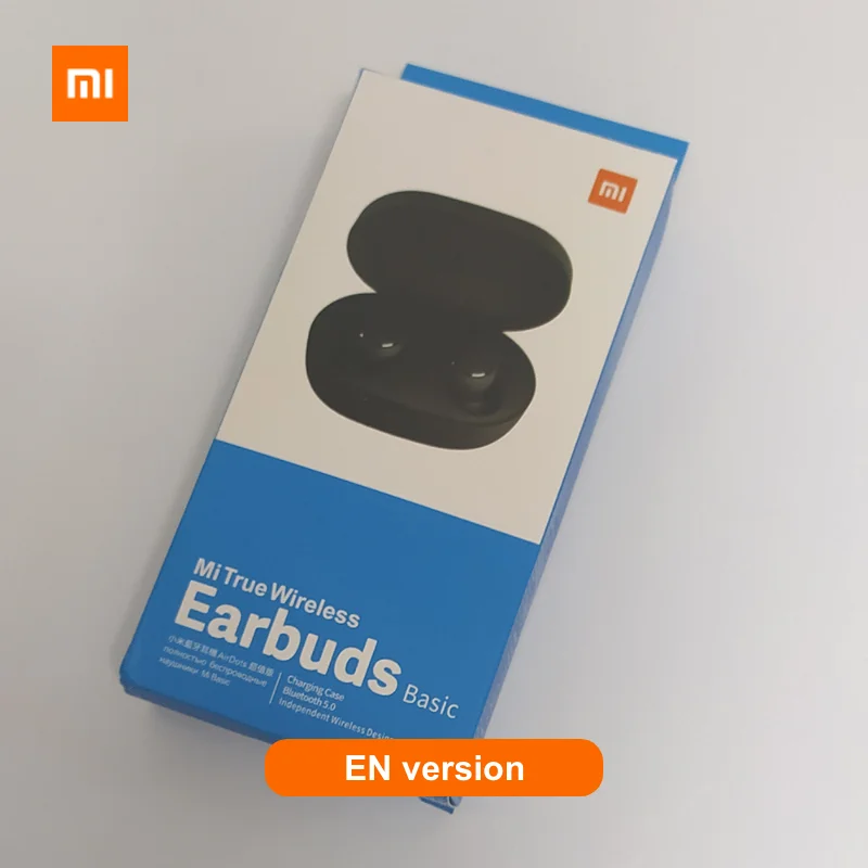 EN verson Xiaomi Redmi Airdots Xiaomi беспроводные наушники Голосовое управление Bluetooth 5,0 шумоподавление управление - Цвет: EN verson