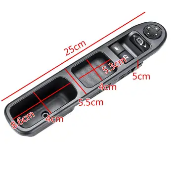 

6554.QC Right Hand Driver Side Master Control Window Switch For Peugeot207/forCitroen C3 Picasso 2007 2008-2014 #6554.QC