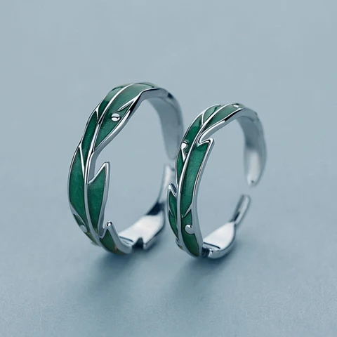Romantic Sun Moon Paired Couple Rings Fashion Lover Matching Wedding Rings For Women Valentine's Day Gift Jewelry