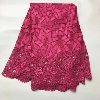 

2019 New Elegant Design Water Soluble African Guipure Lace Fabric Sewing Cord For Woman Wedding And Party 5yd/lot Vs-r480