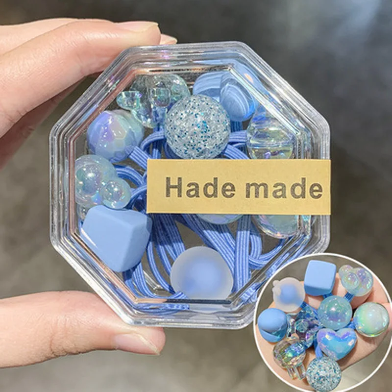 10 teile/schachtel Koreanische Nette Ball Haar Gummibänder Für Baby Mädchen Stern Elastische Haar Krawatten Kind Neue Jahr Rot Liebe Haar seil Schmuck Geschenk – Detail 12