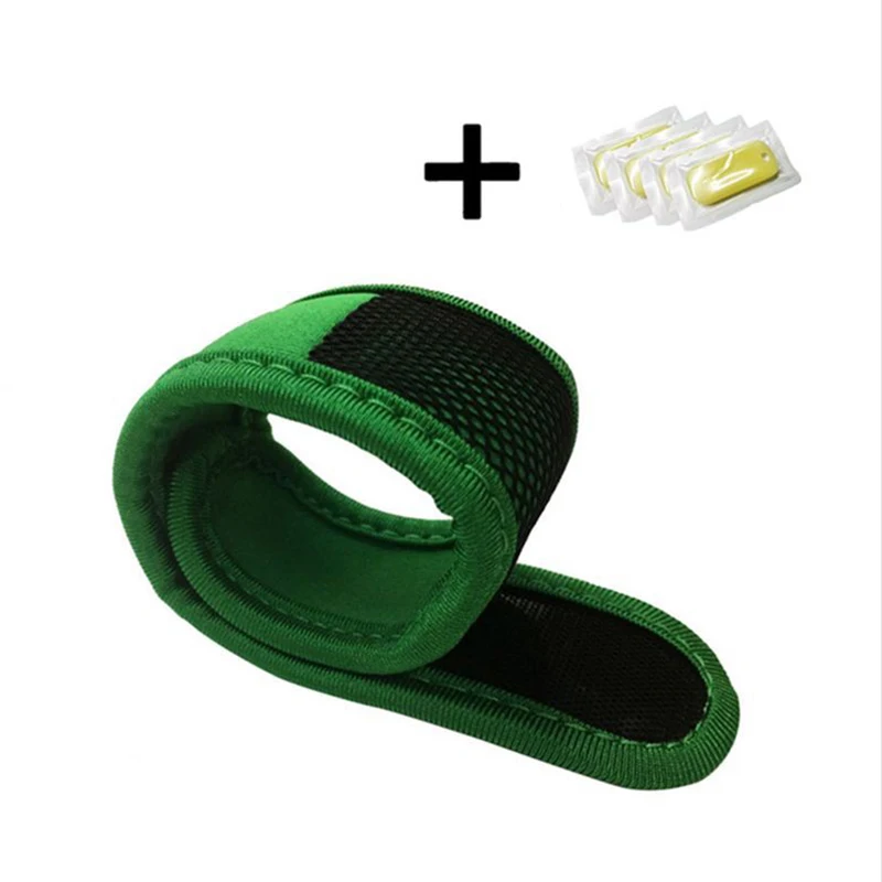 1PC Mosquito Repellent Bracelet Wristband Band 4Pcs Replaceable Repellent Refills Outdoor Pest Repel Control Hand Strap Insect