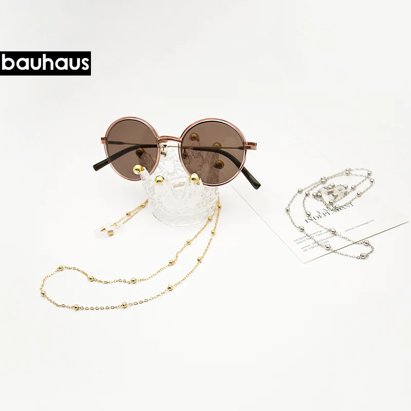 Цепочка для очков Женская золотистая/серебристая модный шикарный шнур с