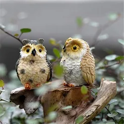 1PC Landscape Owl Doll Resin Fairy Home Garden DIY Decor Micro Ornaments Decoration