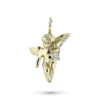 

Pendant in yellow gold with a diamond