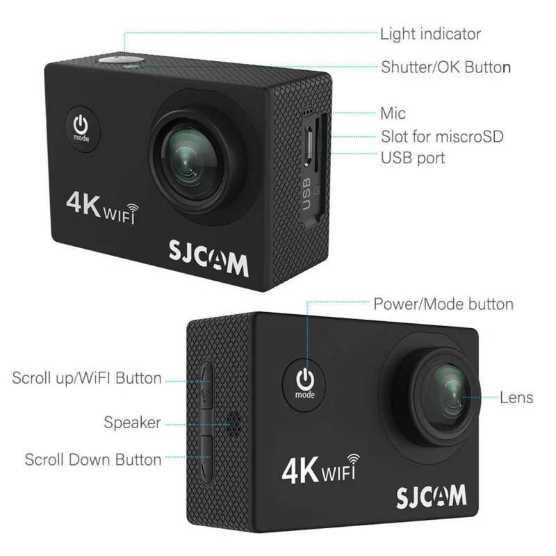 Wifi воздушная Экшн-камера SJCAM SJ4000 wifi воздушная Спортивная экшн-видеокамера HD 16MP Водонепроницаемая Экшн-камера