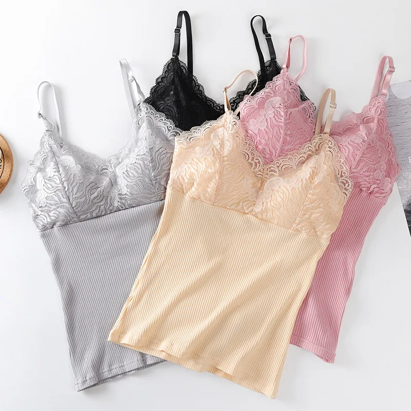 Linbaiway Lace Bra Sexy Camisole Crops Top for Women Bras Female