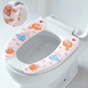 

Cartoon Toilet Seat Covers Soft Washable WC Toilet Lid Cover universal Closestool Mat Seat Case Bathroom Accessories