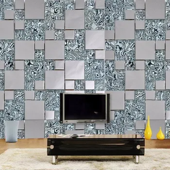 

Custom photo wallpaper 3D stereo stitching cube 8D mural living room TV wall covering