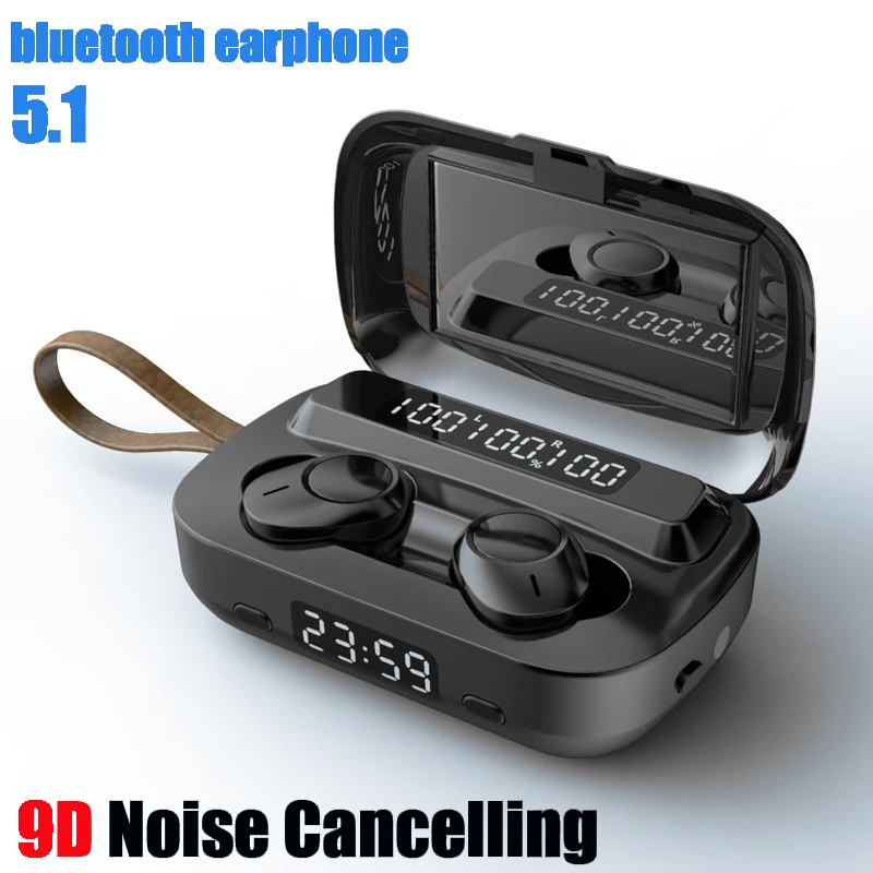 Беспроводные спортивные стереонаушники 9D с шумоподавлением Bluetooth 5 1
