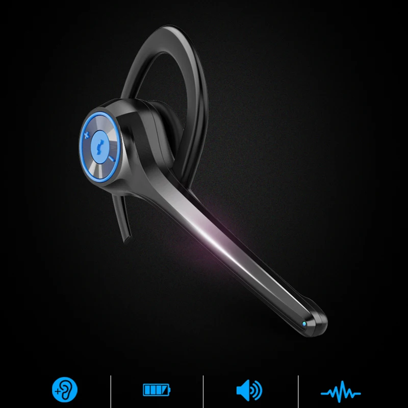 New design B1 Wireless Bluetooth Earphone Business Hands-free Ear-hook Headset volume control With Mic Sport Earpiece (2)