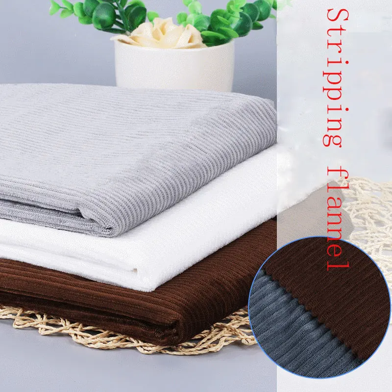 

Striped flannel full polyester flannel apparel toys home textile fabric wholesale free shipping