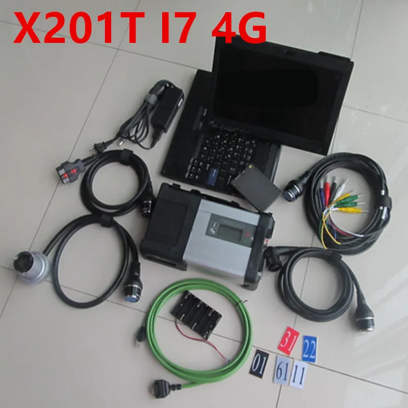 MB Star C5 диагностический инструмент плюс ноутбук X201T i7 8g SSD программное обеспечение D. AS/DTS/для SD подключения C5 для MB автомобилей и грузовиков - Цвет: 4g pc-c5-ssd