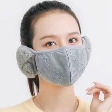 Venda quente inverno mulheres earmuffs feminino earmuff orelha quente rendas mais veludo feminino outono orelha muff wrap banda orelha mais quente earlap