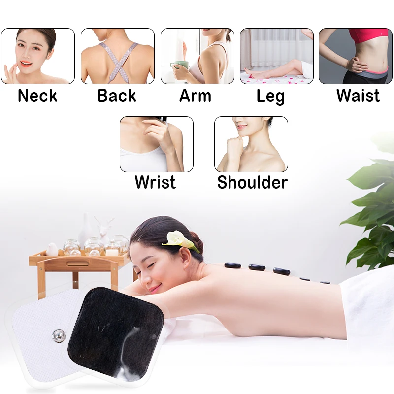 50Pcs EMS Self Adhesive Pulse Gel Electrode Pads Patch For Tens Acupuncture Therapy Body Massager Electrical Muscle Stimulator