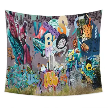 

Magic Cute Cartoon Doodle Prints Tapestry Wall Art Bedspread Dorm Tapestry Home Decor Throw Rug Blanket Camping Tent Tapestry