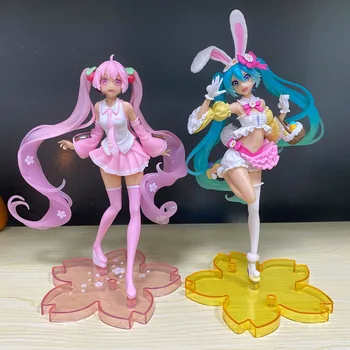 

Hatsune Miku Anime Figure Sexy Kids Toys Hand-Made Bunny Style Lovely Cake Ornaments Doll Adult Gift For Car Ornaments Children