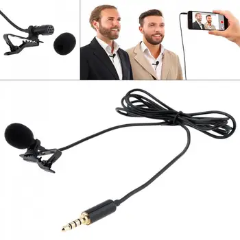 

4 Pole 3.5MM Mini Headsets Microphone Mobile Phone DSLR Camera Clip-on Lapel Condenser Microphone forRecording/Speaking/Lectures