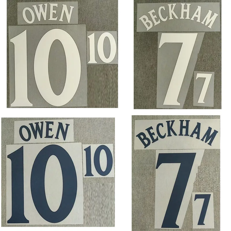 Pu material Retro 2002 Beckham Owen Nameset Customize Any Name Number Printing Soccer Patch Badge | Дом и сад