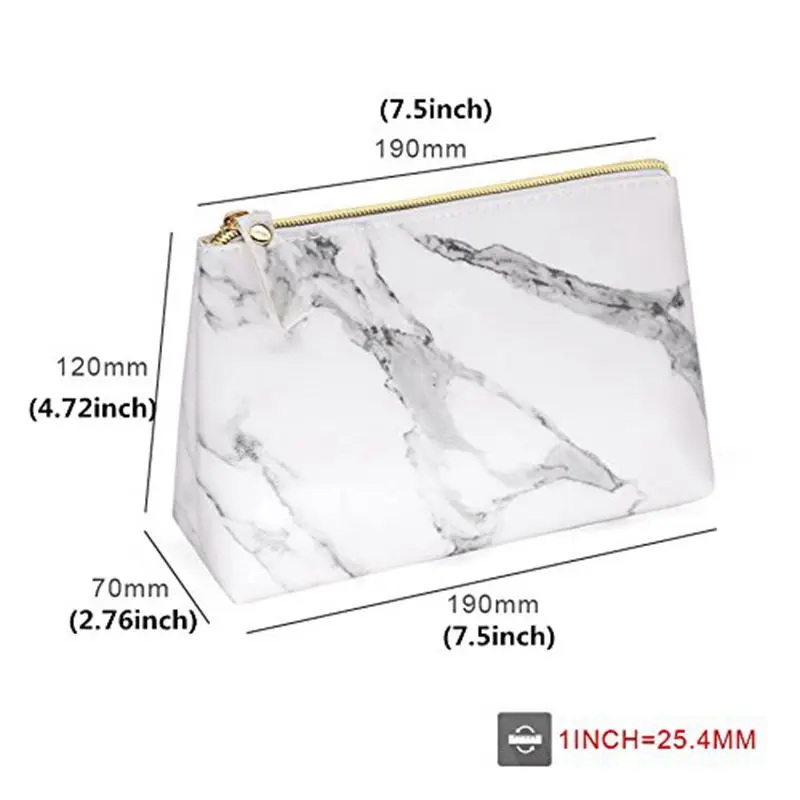 BEAU-3PCS набор косметичек из белого мрамора, Женская Повседневная косметичка, органайзер, чехол, сумка для хранения кистей для макияжа