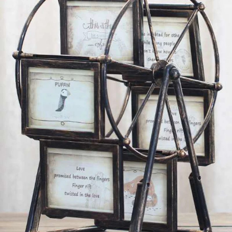 European Windmill Photo Frame Wedding Family Photograph Frame 5Inch Ferris Wheel Combination Home Decor Accessories