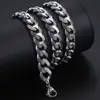 9mm/11mm Punk Stainless Steel Curb Chain Necklace Silver color Gold Black Link Chain Heavy Hip Hop Jewelry KNM07A ► Photo 3/6