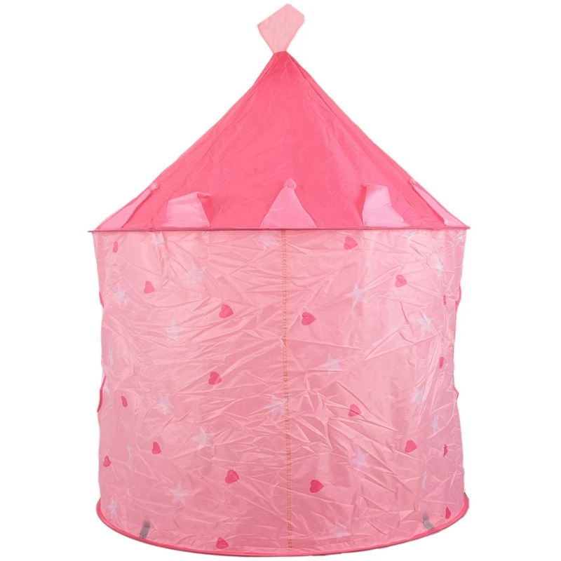 

Portable Pink Pop Up Play Tent Kids Girl Princess Castle Outdoor House