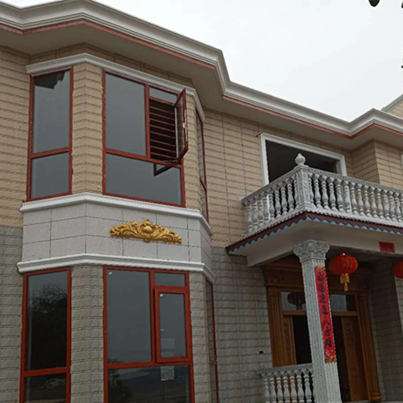 Durable ABS Plastic Roof Top Cornice Mould, Classic Design Outdoors Balcony Skirt Mold, Eave Line Mould, 29cm/ 11.42in Wide 1m