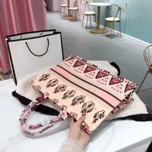 Высококачественная женская сумка для покупок, льняная Роскошная большая холщовая Женская Повседневная хромированная сумка на плечо, Женская пляжная сумка с буквами