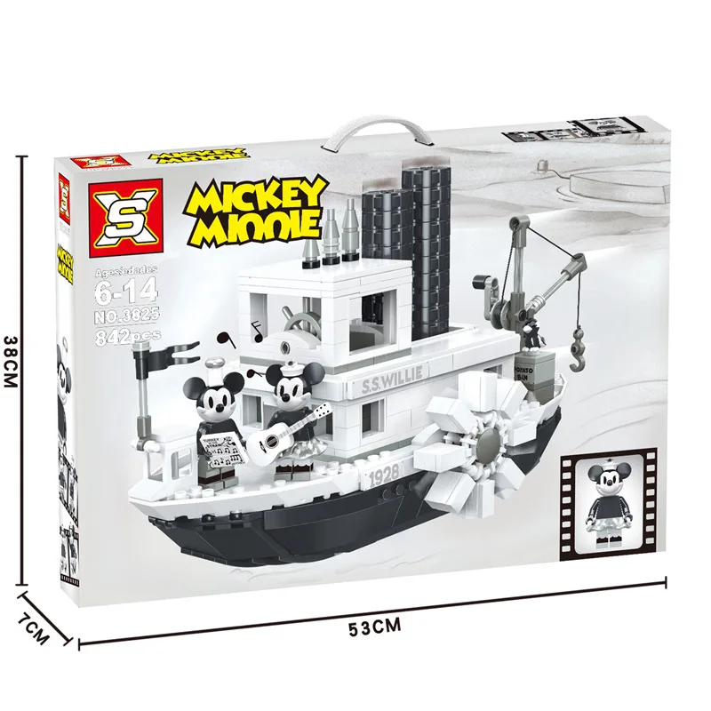 

Double Elephant 3025 Welly No. Steamboat Ideas Series Children'S Educational Small Particles Building Blocks Assembled Block Toy