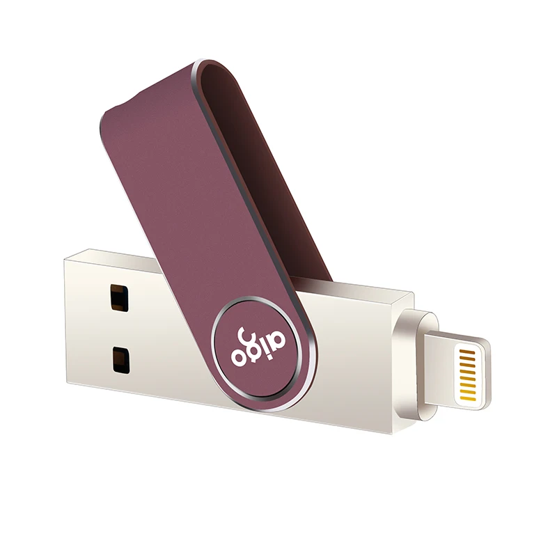 US $32.29 Aigo 128G 360 Rotatable Stuck Point Design Pendrive For Iphone Ipad Usb 31 High Speed Dual Interface Pen Drive Onekey Backup