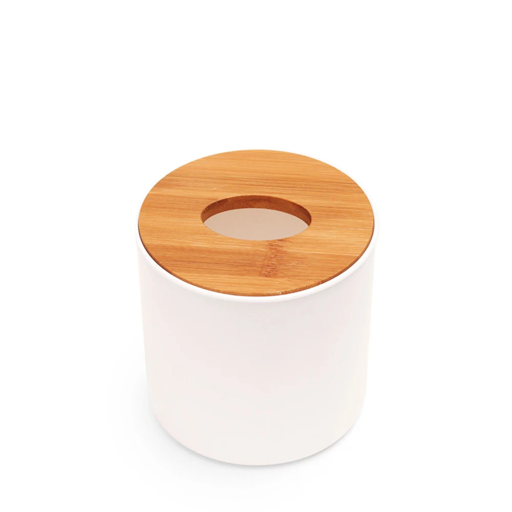 Removable Bamboo Wood Cover Plastic Tissue Box Holder Storage Organizer Fashion Tissue Holder Case for Home Decoration - Цвет: 3