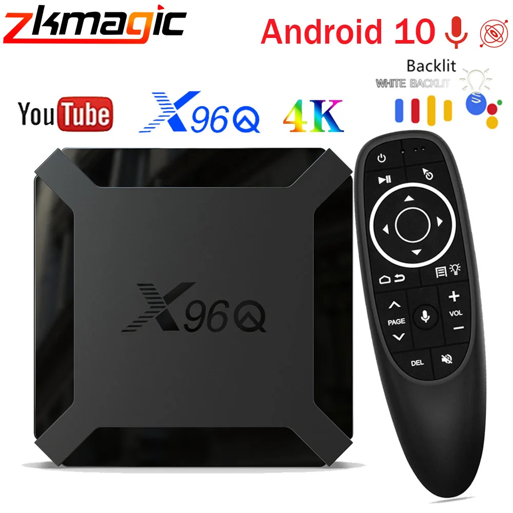 ТВ приставка X96Q на Android 2 + 16 ГБ 4K HD Allwinner H313 4 ядра 10 0 ГГц Wi Fi|ТВ-приставки и