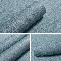 Faux Peel and Stick Wallpaper Fabric Self-Adhesive Paper Linen Removable Fireplace Kitchen Backsplash Wall Counter Top Liners