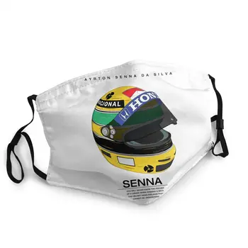 

Ayrton Senna Helmet Adult Reusable Face Mask Pattern Anti Haze Dust Protection Mask Respirator Mouth Muffle