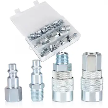 

30pcs/set Quick Coupler Plug Set Male/Female Air Hose Connector Fittings 1/4 NPT Hose Compressor Connector Quick Couplers Set