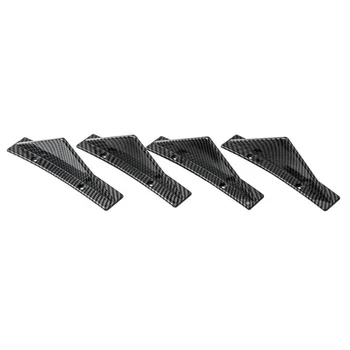 

Car Rear Bumper Lip Diffuser Shark Fins Lip Wing Splitter Kit 15*3*5CM Carbon Fiber Style 4Pcs/Set