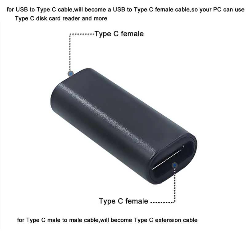 Type C Adapter Type C Female to Female USB C Male to Male USB 3.0 Type Converter Adapter