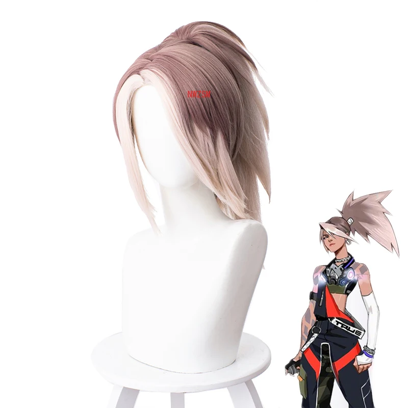 Парик Акали для косплея Женский хвостик термостойкие синтетические волосы |