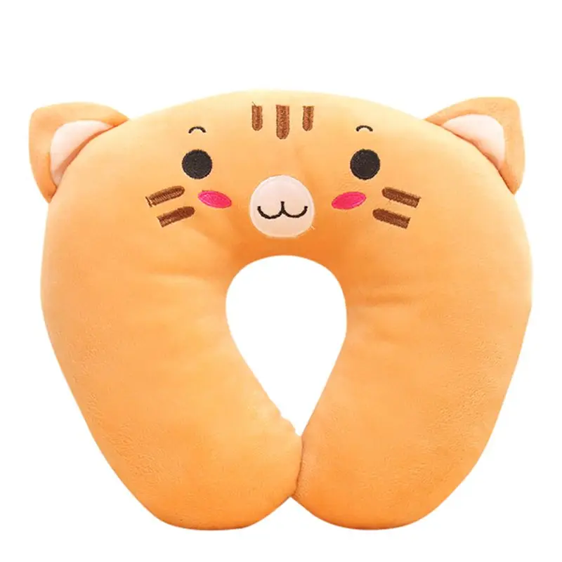 

Cartoon U-Shaped Neck Pillow Cute Bear Animal Travel Pillow Neck Massage Car Soft Pillows For Adults Child Travelling Sleeping