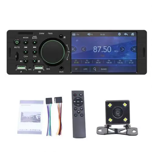 4 LED Rear Camera Авто Аудио Видео 7805 один Din 4,1 дюймов Автомобильный FM радио Панель Bluetooth USB AUX стерео видео MP5 плеер блютуз модуль 무선 보조배터리 - Цвет: 4 LED Rear Camera