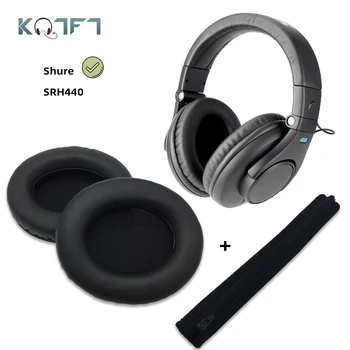 

KQTFT Replacement EarPads Headband for Shure SRH440 SRH-440 SRH 440 Headset Universal Bumper Ear Pads Earmuff Cover Cushion Cups