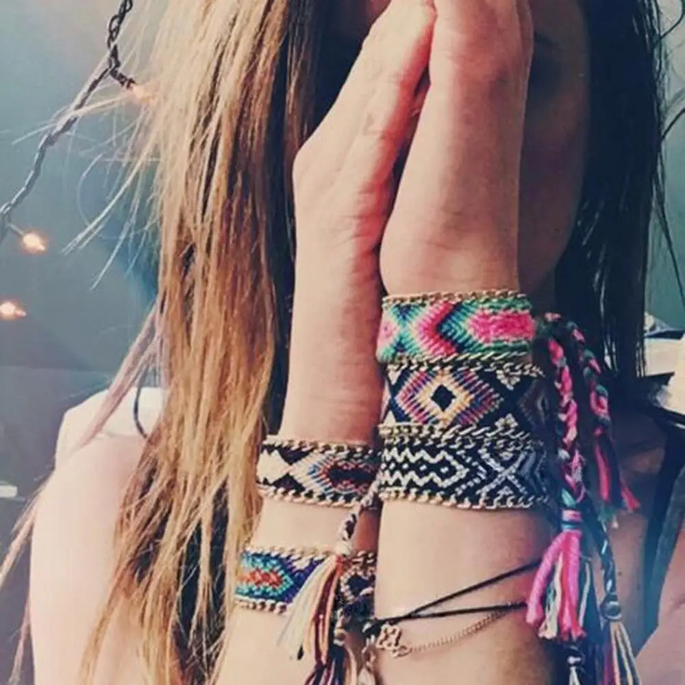 

Boho Charm Bracelets for Women Cute Handmade Colorful Friendship Bracelets Fashion New Bracelet Bangles Jewelry Wholesale Party