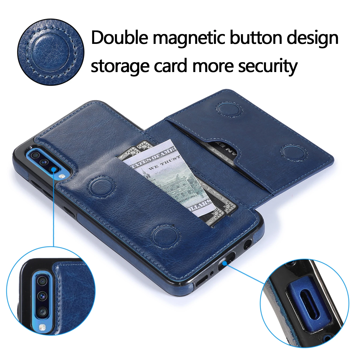 

For Samsung Galaxy S8 S9 S10 S10E Note 8 9 10 Plus Pro Premium Card Slots Shockproof Resistant Hybrid Protective Phone Back Case