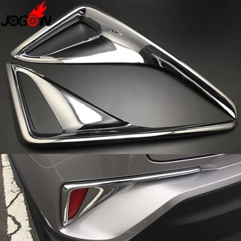 

Car Rear Fog Light Trim ABS Chrome 2PCS/SET For Toyota C-HR CHR 2016 2017 2018 Tail Lamp Frame Cover Glossy Silver Accessories
