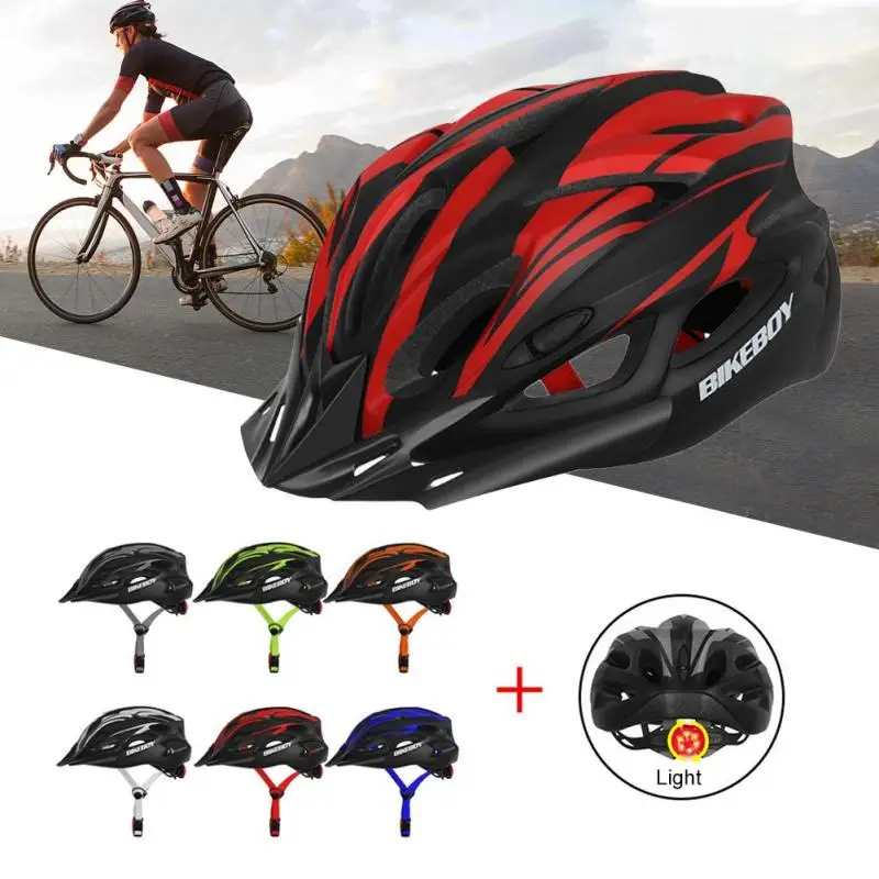 Bike Safety Helmet With Tail Light Road Cycling Bicycle MTB Helmet Ultraligt 