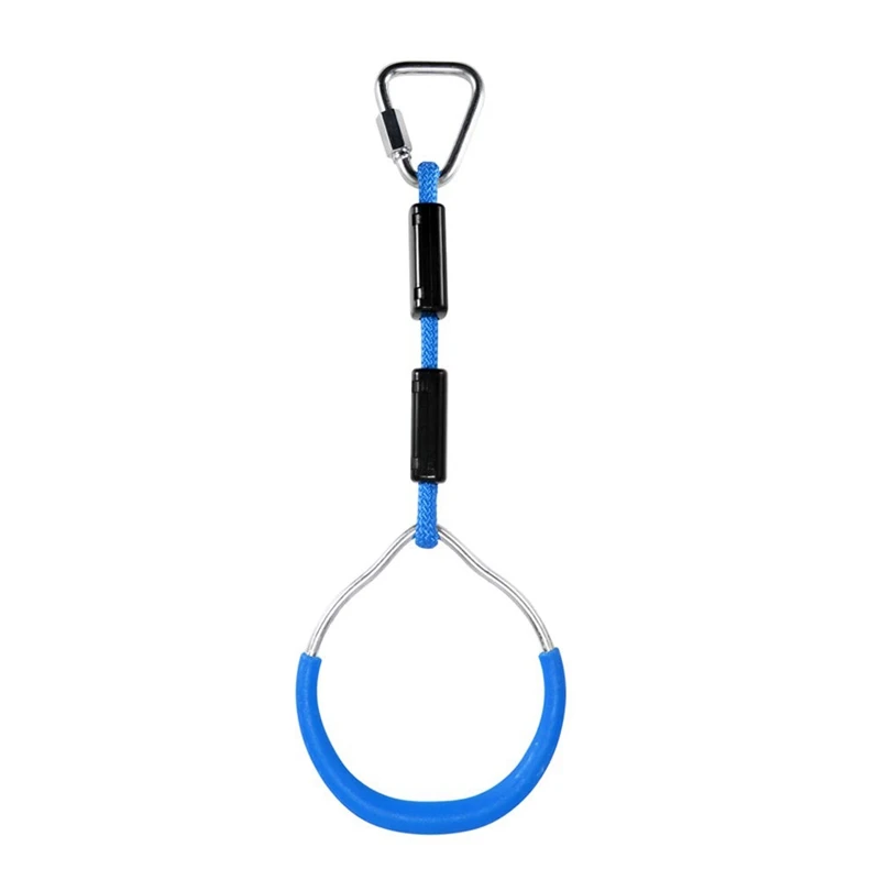 

Heavy Duty Swing Gymnastic Rings Children Trapeze Bar Pull Up Gym Rings Ring for Kids Boys Girls Blue
