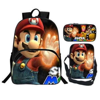 

3PCs/Set Children's Backpack Hot CartoonPattern Students Backpack Cartoon Design Toddler Boys Girls School Book Bags C105